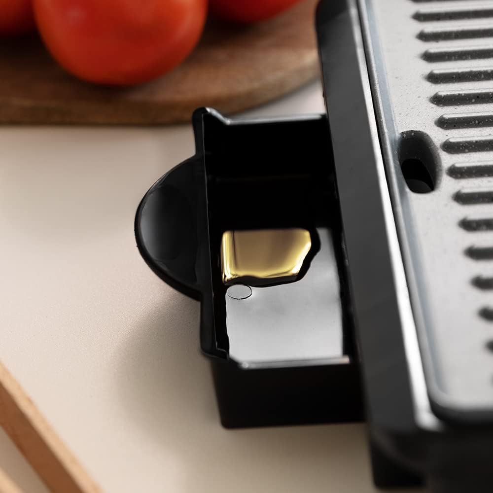 cecotec parrilla eléctrica rock'ngrill dark 1000. 1000 w, revestimiento de piedra, bandeja recogegrasas, placa superior flotante, superficie 25,4x17,5 cm, libre de ptfe, pfoa cecotec parrilla eléctrica rock'ngrill dark 1000. 1000 w, revestimiento de piedra, bandeja recogegrasas, placa superior flotante, superficie 25,4x17,5 cm, libre de ptfe, pfoa