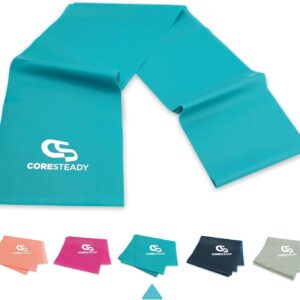 coresteady gomas elásticas de musculación para hombres y mujeres banda elástica tonifica y desarrolla fuerza, flexibilidad y masa muscular incluye guía de ejercicios