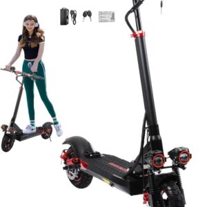 Inicio playbik patinete electrico adulto potente plegable scooter autonomía de 31 millas,48v 15ah gran autonomía, ruedas 10" todoterreno, ip54,doble frenos de disco,regalos adultos y jóvenes durante fiestas