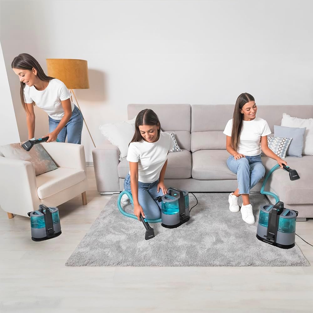 cecotec limpiador aspirador de tapicerías y alfombras con cable conga 4000 carpet&spot clean xl advance. 600w, 14kpa, 2 depósitos: agua limpia y sucia, pulverizador, accesorio ventanas y 3 boquillas cecotec limpiador aspirador de tapicerías y alfombras con cable conga 4000 carpet&spot clean xl advance. 600w, 14kpa, 2 depósitos: agua limpia y sucia, pulverizador, accesorio ventanas y 3 boquillas