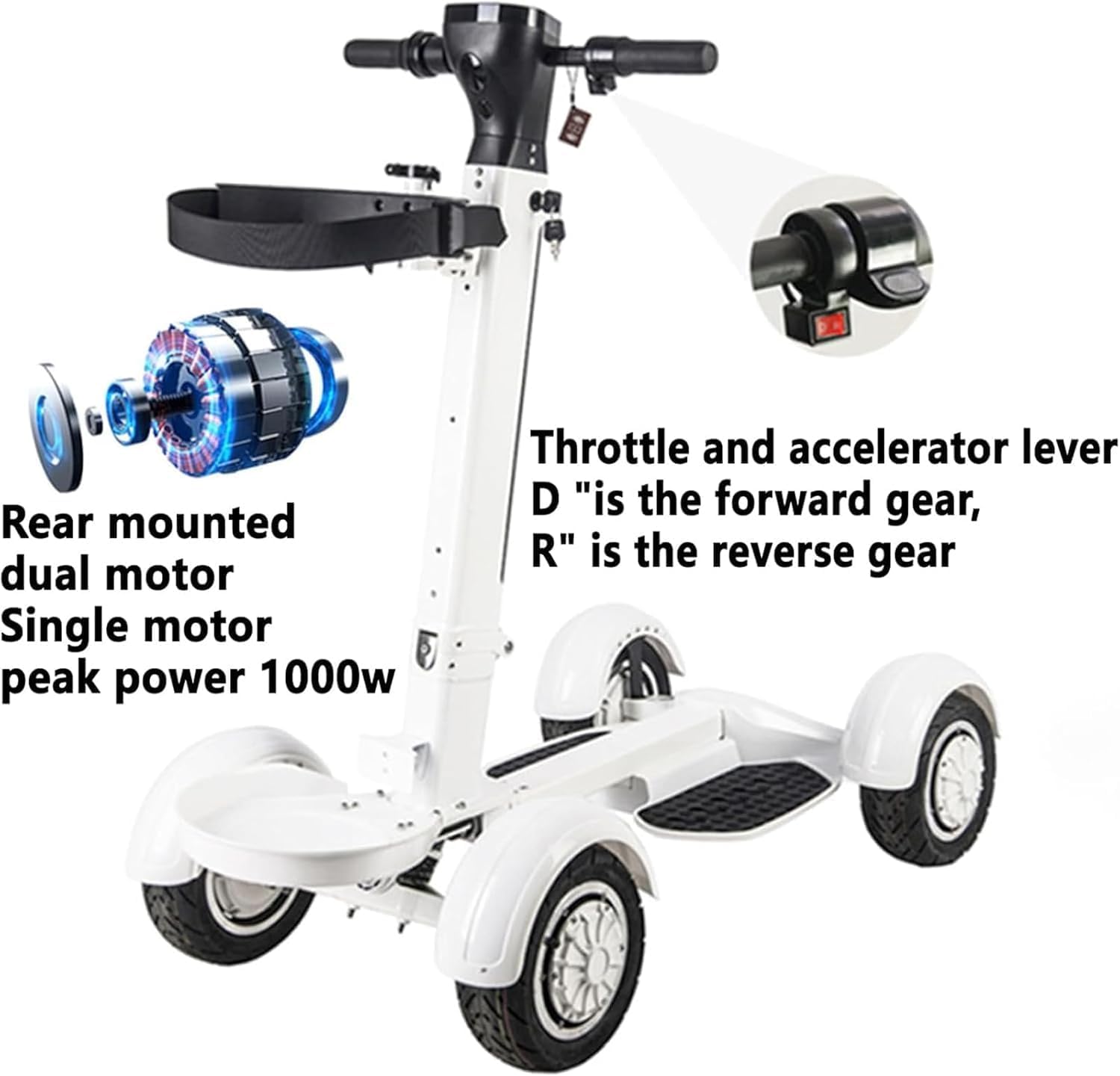 jxyq buggy de golf eléctrico de empuje, scooter de golf de 4 ruedas con pedal, marcha adelante/atrás, fácil estacionamiento en pendientes, alcance de 30 km, capacidad de carga de 200 kg jxyq buggy de golf eléctrico de empuje, scooter de golf de 4 ruedas con pedal, marcha adelante/atrás, fácil estacionamiento en pendientes, alcance de 30 km, capacidad de carga de 200 kg