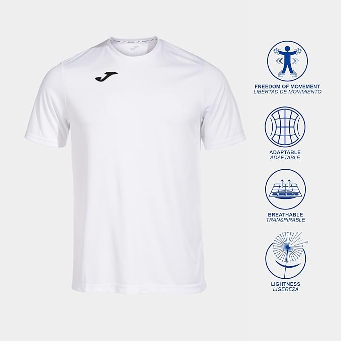 joma camiseta deportiva manga corta hombre, 6xs 3xl ligera y transpirable, Óptima para running y gym combi joma camiseta deportiva manga corta hombre, 6xs 3xl ligera y transpirable, Óptima para running y gym combi