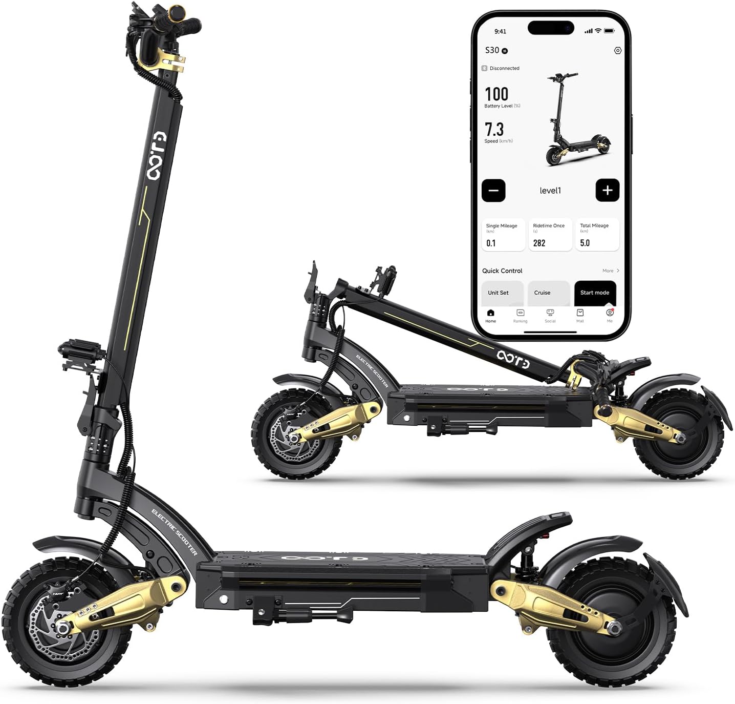 rayi s30 patinete eléctrico para adultos, potente, batería de 52 v, 23,4 ah, autonomía de 60 km, ruedas de 10 pulgadas, todoterreno, scooter eléctrico con conexión app rayi s30 patinete eléctrico para adultos, potente, batería de 52 v, 23,4 ah, autonomía de 60 km, ruedas de 10 pulgadas, todoterreno, scooter eléctrico con conexión app