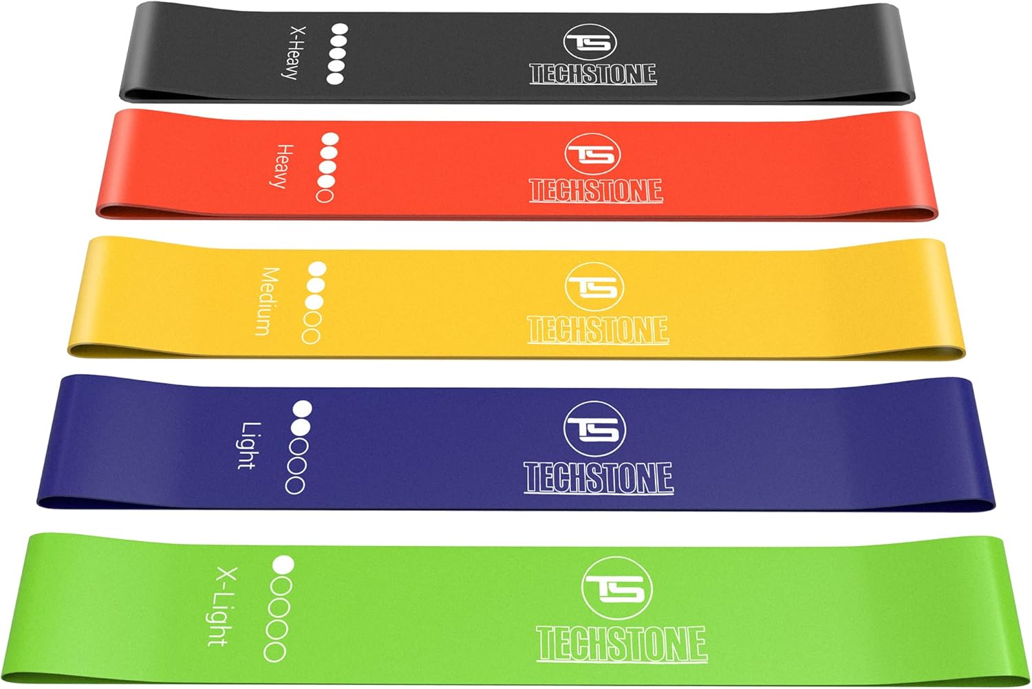 techstone juego de bandas resistencia para hombres y mujeres, paquete de 5 diferentes niveles de resistencia bandas elásticas gimnasio en casa entrenamiento a largo plazo bolsa de transporte gratuita techstone juego de bandas resistencia para hombres y mujeres, paquete de 5 diferentes niveles de resistencia bandas elásticas gimnasio en casa entrenamiento a largo plazo bolsa de transporte gratuita