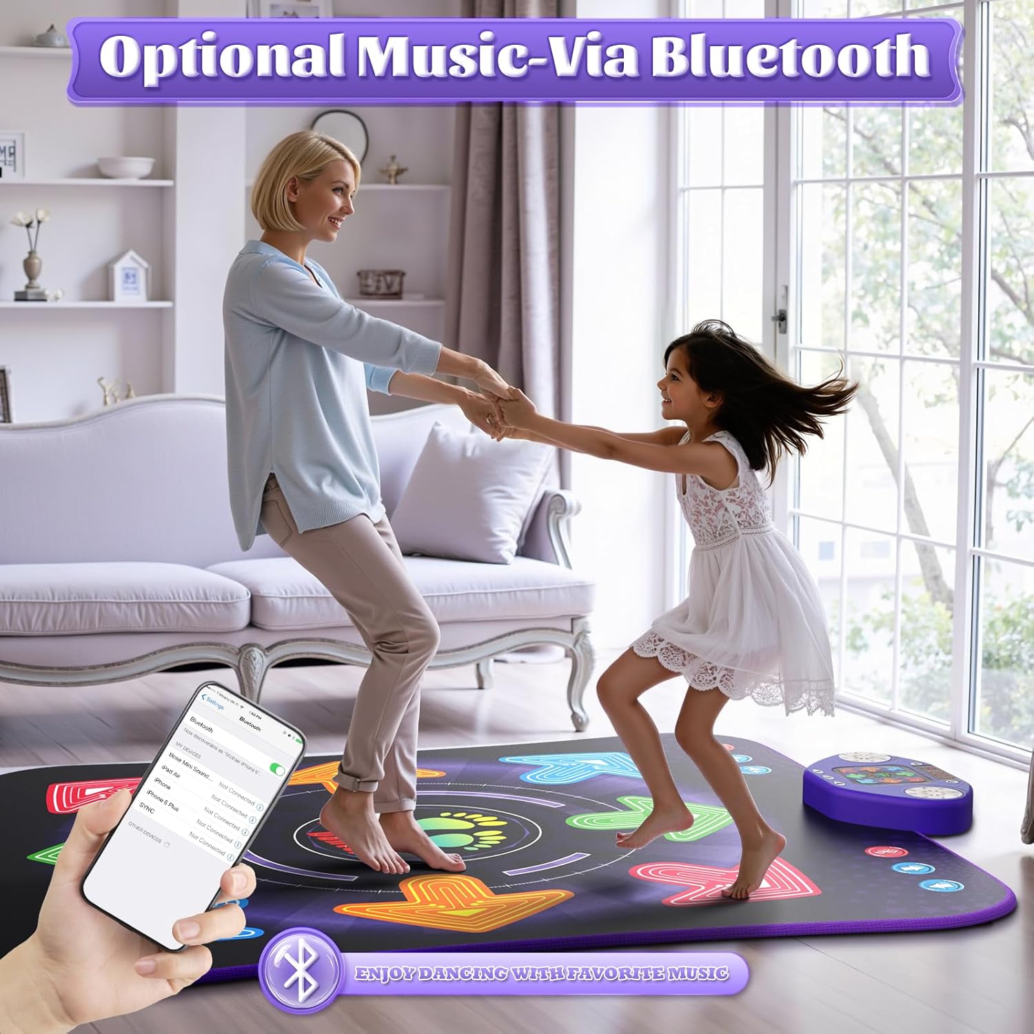 tapete de baile para niños de 3 a 12 años, tapete de baile para niños con 8 botones inalámbricos bluetooth, juguete de almohadilla de baile con 5 modos de juego, juguetes de cumpleaños de navidad tapete de baile para niños de 3 a 12 años, tapete de baile para niños con 8 botones inalámbricos bluetooth, juguete de almohadilla de baile con 5 modos de juego, juguetes de cumpleaños de navidad