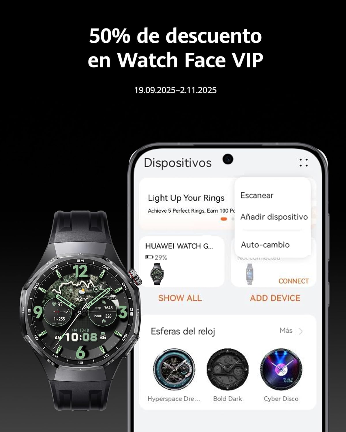 huawei watch gt 6 pro 46mm gps smartwatch 1.47''amoled pantalla táctil, hasta 21 días de autonomía, ciclismo nivel profesional, nfc, ios android compatible, análisis ecg, monitoreo de salud, negro huawei watch gt 6 pro 46mm gps smartwatch 1.47''amoled pantalla táctil, hasta 21 días de autonomía, ciclismo nivel profesional, nfc, ios android compatible, análisis ecg, monitoreo de salud, negro
