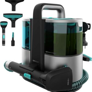 cecotec limpiador aspirador de tapicerías y alfombras con cable conga 4000 carpet&spot clean xl advance. 600w, 14kpa, 2 depósitos: agua limpia y sucia, pulverizador, accesorio ventanas y 3 boquillas