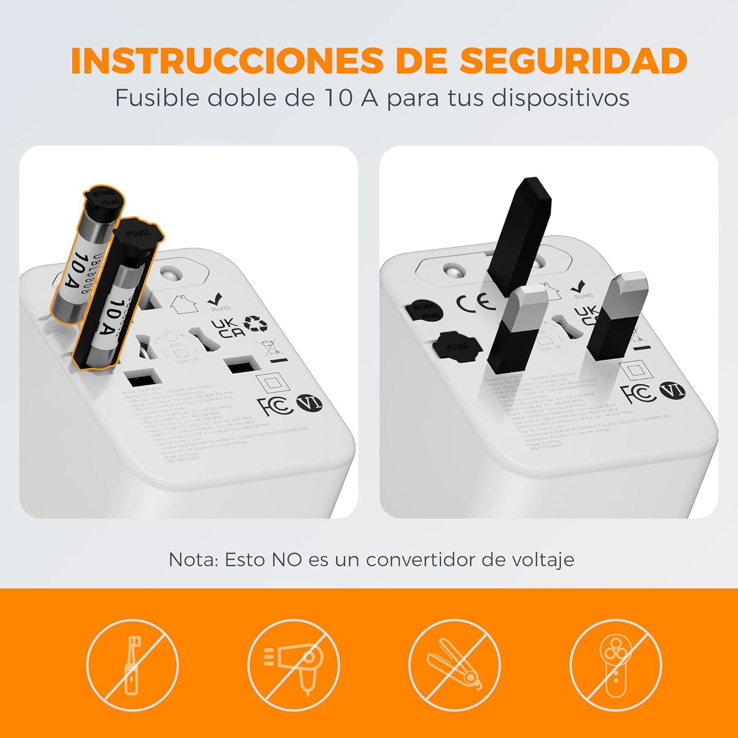 tessan adaptador enchufe universal con 2 usb c 15 w, adaptador de viaje con 4 usb, cargador universal para uk americano japón brasil australia españa argentina tailandia tessan adaptador enchufe universal con 2 usb c 15 w, adaptador de viaje con 4 usb, cargador universal para uk americano japón brasil australia españa argentina tailandia