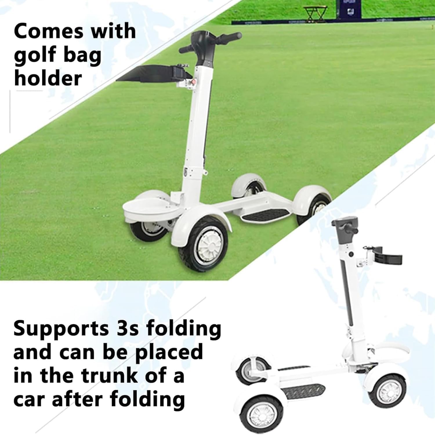 jxyq buggy de golf eléctrico de empuje, scooter de golf de 4 ruedas con pedal, marcha adelante/atrás, fácil estacionamiento en pendientes, alcance de 30 km, capacidad de carga de 200 kg jxyq buggy de golf eléctrico de empuje, scooter de golf de 4 ruedas con pedal, marcha adelante/atrás, fácil estacionamiento en pendientes, alcance de 30 km, capacidad de carga de 200 kg