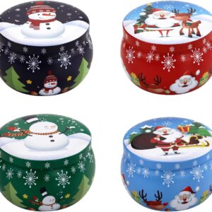 vela de navidad, mezcla de cera de soja con tiempo de combustión de 8 horas y fragancia festiva, juego de decoración del hogar para árbol de navidad, caja de regalo, fiesta y familia