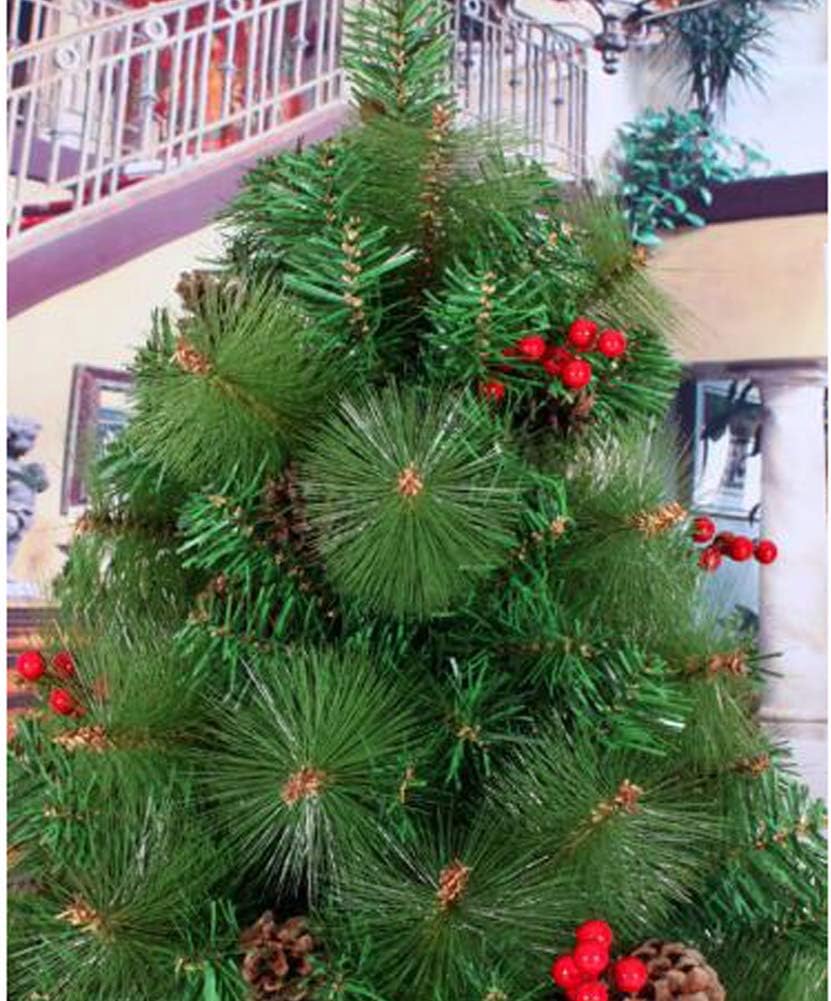 Árbol de navidad artificial de pino de 10 pies sin iluminación, árbol de navidad de pvc verde con bisagras de primera calidad con piñas y frutos rojos, soporte de metal, fácil montaje (regalos de Árbol de navidad artificial de pino de 10 pies sin iluminación, árbol de navidad de pvc verde con bisagras de primera calidad con piñas y frutos rojos, soporte de metal, fácil montaje (regalos de