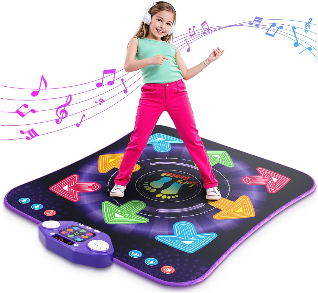 tapete de baile para niños de 3 a 12 años, tapete de baile para niños con 8 botones inalámbricos bluetooth, juguete de almohadilla de baile con 5 modos de juego, juguetes de cumpleaños de navidad tapete de baile para niños de 3 a 12 años, tapete de baile para niños con 8 botones inalámbricos bluetooth, juguete de almohadilla de baile con 5 modos de juego, juguetes de cumpleaños de navidad