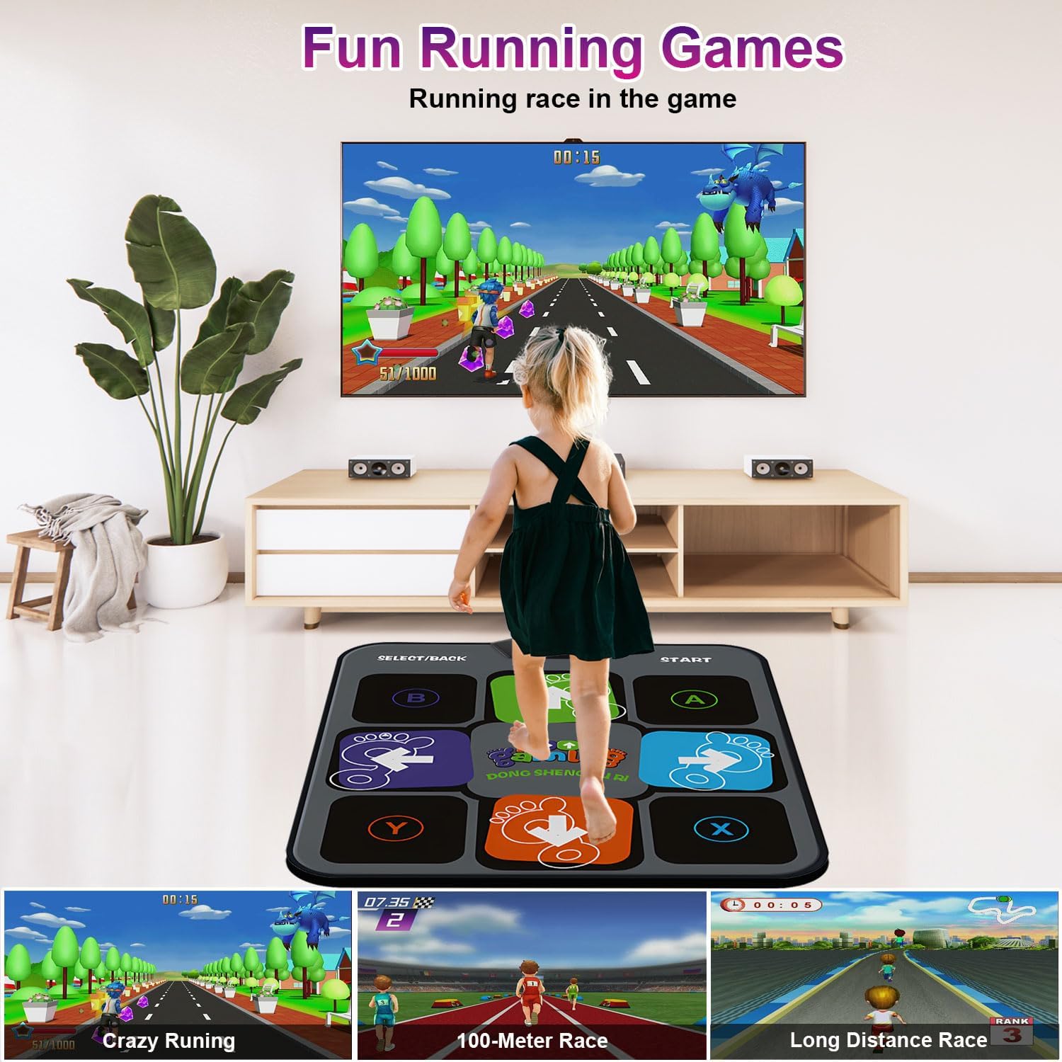 alfombra de baile hdmi,con tarjeta de memoria de 64gb,cientos de canciones integradas,baile,yoga,aeróbic,juegos de rompecabezas y más.apta para niños de3 a 14años y mayores. regalo para niños y niñas alfombra de baile hdmi,con tarjeta de memoria de 64gb,cientos de canciones integradas,baile,yoga,aeróbic,juegos de rompecabezas y más.apta para niños de3 a 14años y mayores. regalo para niños y niñas