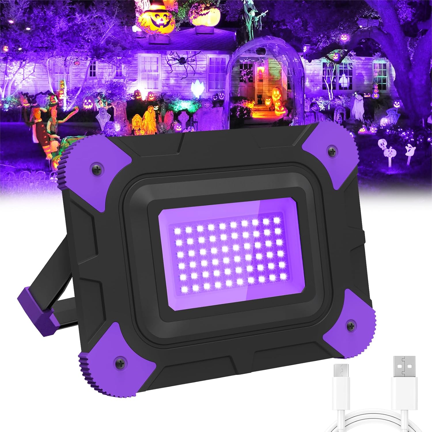 t sun luz negra uv 6000mah foco led recargable, luz negra ultravioleta con 180°, 400 405nm soporte giratorio foco uv para halloween navidad fiesta body painting discoteca t sun luz negra uv 6000mah foco led recargable, luz negra ultravioleta con 180°, 400 405nm soporte giratorio foco uv para halloween navidad fiesta body painting discoteca