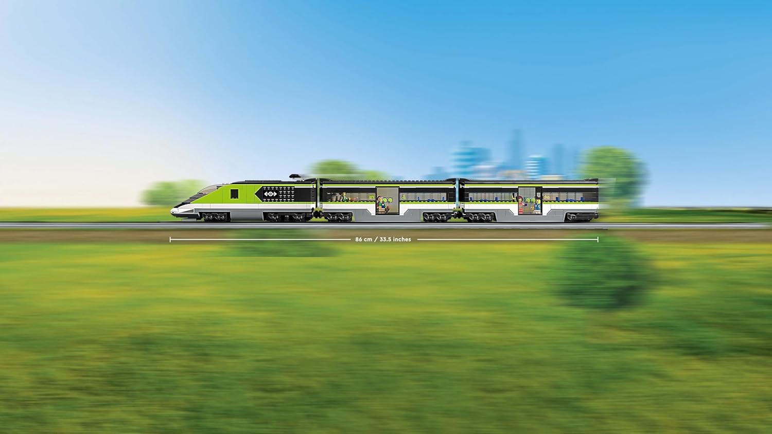 lego city tren de pasajeros de alta velocidad tren de juguete teledirigido luces, 2 vagones, 24 tramos de vía y 6 minifiguras regalo de cumpleaños para niños y niñas de 7+ años 60337 lego city tren de pasajeros de alta velocidad tren de juguete teledirigido luces, 2 vagones, 24 tramos de vía y 6 minifiguras regalo de cumpleaños para niños y niñas de 7+ años 60337