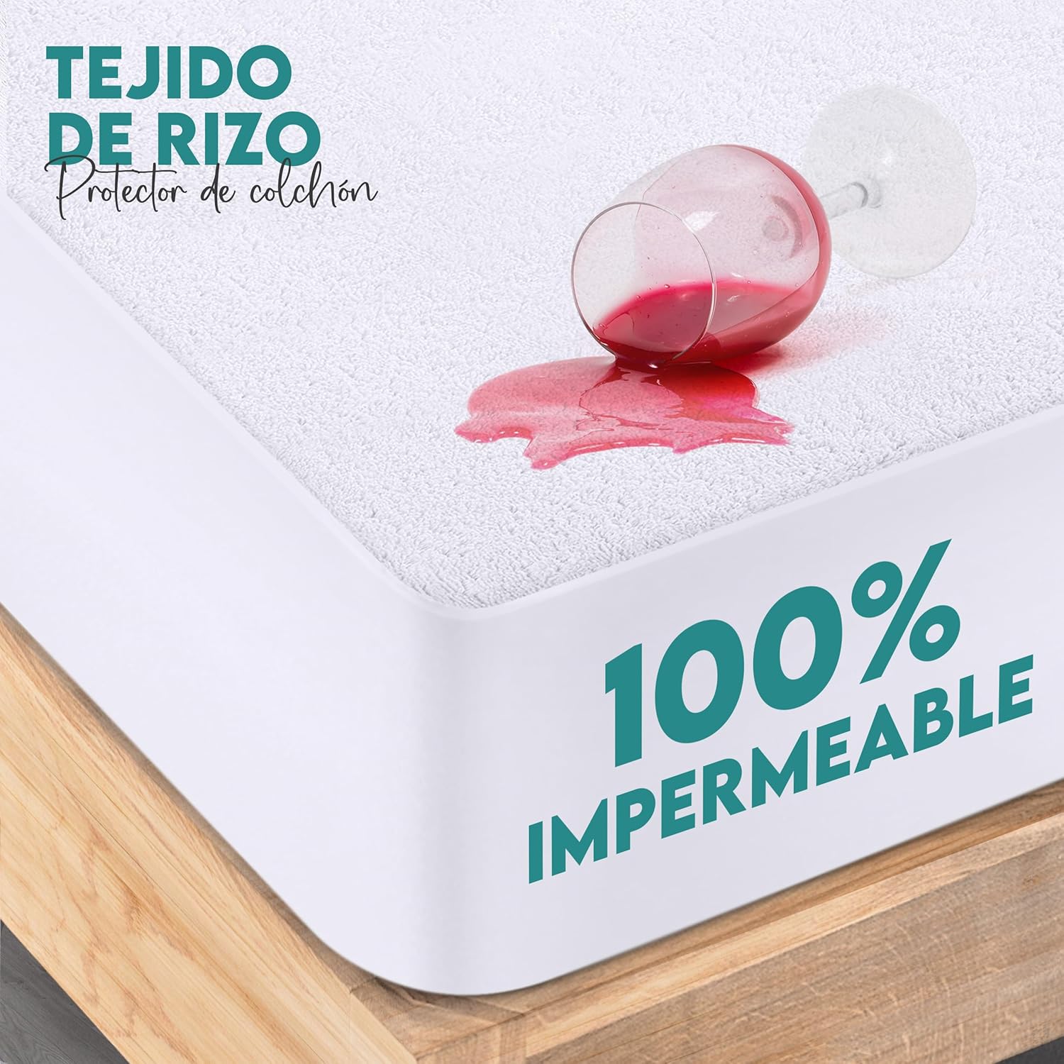 utopia bedding protector colchón 135 x 190 x 40 cm impermeable, certificación oeko tex funda colchón, cubre colchón transpirable, elástico en todo el contorno utopia bedding protector colchón 135 x 190 x 40 cm impermeable, certificación oeko tex funda colchón, cubre colchón transpirable, elástico en todo el contorno