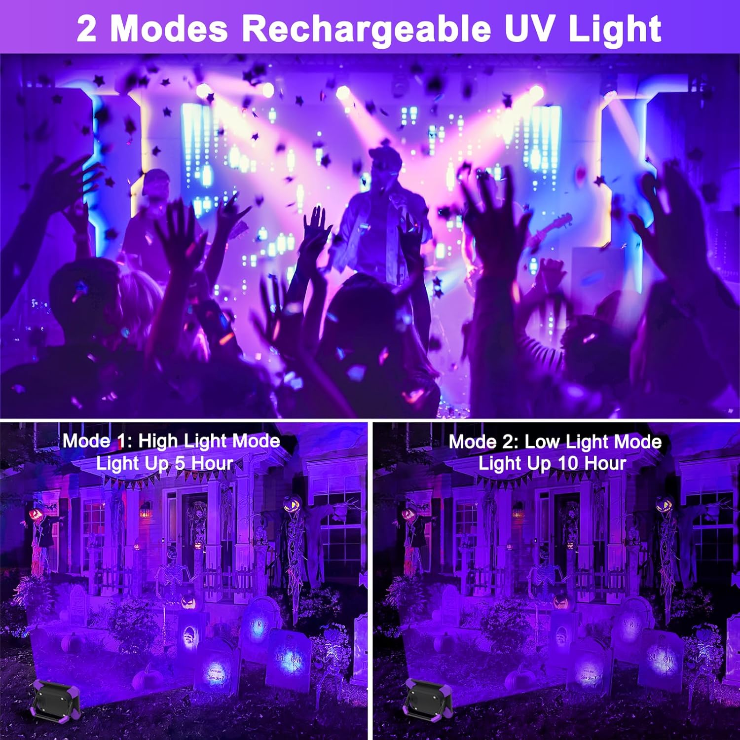 t sun luz negra uv 6000mah foco led recargable, luz negra ultravioleta con 180°, 400 405nm soporte giratorio foco uv para halloween navidad fiesta body painting discoteca t sun luz negra uv 6000mah foco led recargable, luz negra ultravioleta con 180°, 400 405nm soporte giratorio foco uv para halloween navidad fiesta body painting discoteca