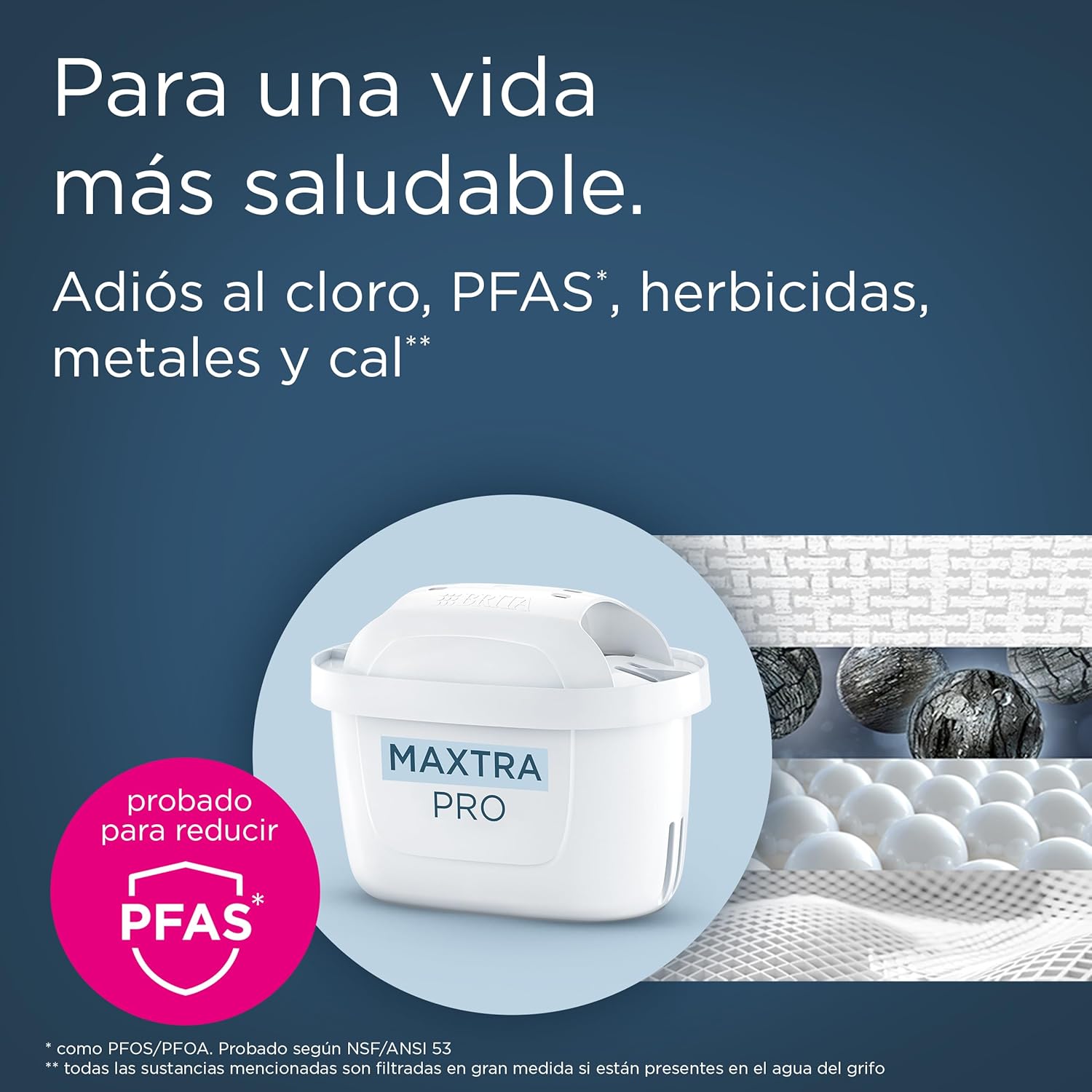 brita cartucho filtrante de agua maxtra pro pure performance (all in 1) pack 6 | recambio original para todas las jarras brita para agua de sabor puro filtra pfas, cloro, cal y metales brita cartucho filtrante de agua maxtra pro pure performance (all in 1) pack 6 | recambio original para todas las jarras brita para agua de sabor puro filtra pfas, cloro, cal y metales