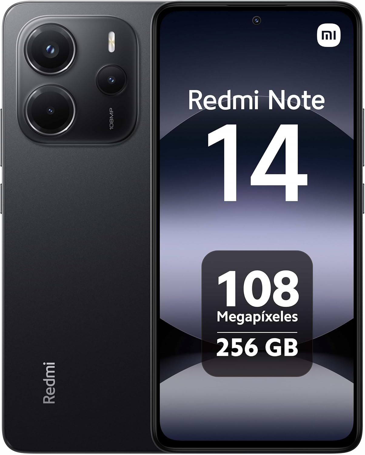 xiaomi redmi note 14 smartphone de 8+256gb, pantalla de 6.67" amoled fhd+ 120hz, mediatek helio g99 ultra, cámara de 108mp, turbocharge 33w, 5500 mah, cargador no incluido, negro (versión es) xiaomi redmi note 14 smartphone de 8+256gb, pantalla de 6.67" amoled fhd+ 120hz, mediatek helio g99 ultra, cámara de 108mp, turbocharge 33w, 5500 mah, cargador no incluido, negro (versión es)