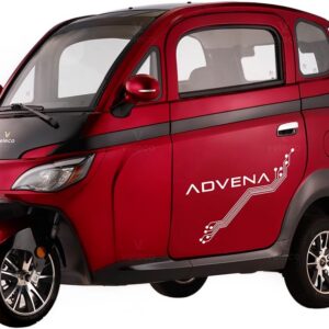 veleco advena ciclomotor de 3 ruedas con cabina cerrada completamente montado y listo para conducir 2 plazas cinturones radio, reproductor usb, mp3 cámara de visión trasera