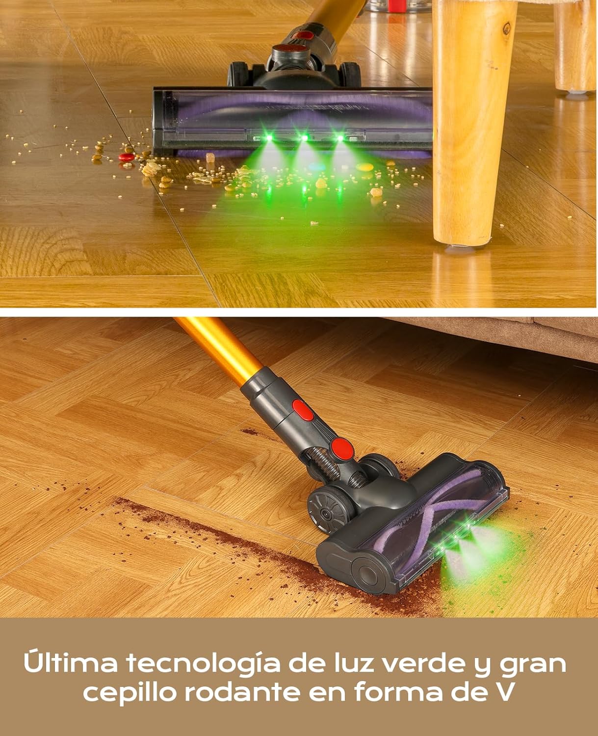 vactechpro v15 aspiradora sin cable,35kpa aspirador de mano,6 en 1 inalámbrica con 35minutos de autonomía y batería extraíble,aspirador escoba ideal para pelo de mascota/alfombra/suelo duro&oro vactechpro v15 aspiradora sin cable,35kpa aspirador de mano,6 en 1 inalámbrica con 35minutos de autonomía y batería extraíble,aspirador escoba ideal para pelo de mascota/alfombra/suelo duro&oro