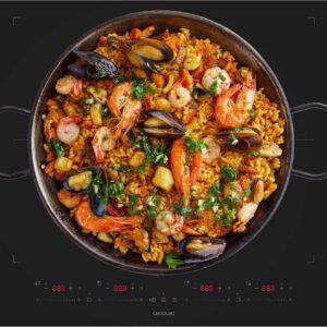 cecotec placa de inducción 4 zonas de fuego placa bolero squad i 4700 titaniczone, potencia 7400w, 9 niveles de potencia, kidblock, apagado automático, touch slider control, titaniczone, 2 zonas flex