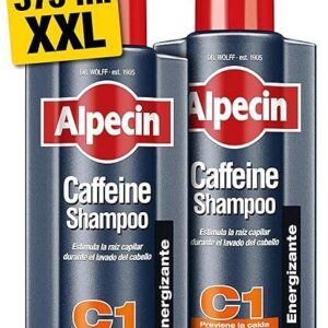 alpecin caffeine shampoo c1 2x 375ml | champu anticaida hombre y con cafeina | tratamiento para la caida del cabello | alpecin shampoo anti hair loss treatment men