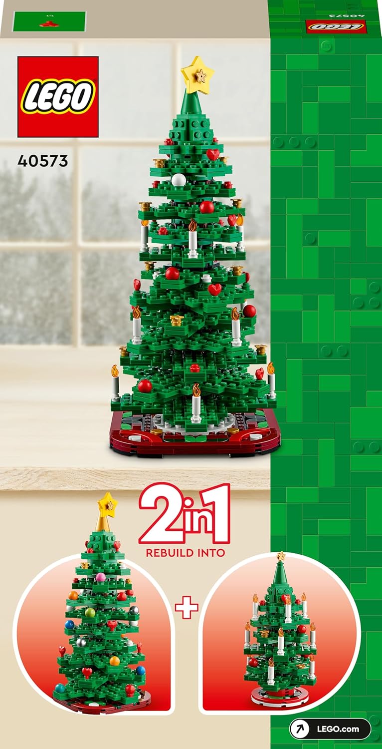 lego Árbol de navidad juguete de construcción, decoración navideña para salón o dormitorio, juego imaginativo, manualidades en familia, regalo para niñas y niños de 12 años o más 40573 lego Árbol de navidad juguete de construcción, decoración navideña para salón o dormitorio, juego imaginativo, manualidades en familia, regalo para niñas y niños de 12 años o más 40573