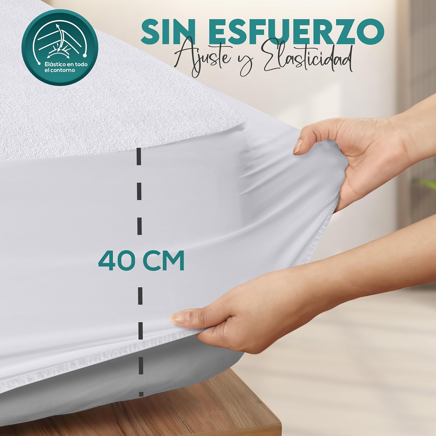 utopia bedding protector colchón 135 x 190 x 40 cm impermeable, certificación oeko tex funda colchón, cubre colchón transpirable, elástico en todo el contorno utopia bedding protector colchón 135 x 190 x 40 cm impermeable, certificación oeko tex funda colchón, cubre colchón transpirable, elástico en todo el contorno