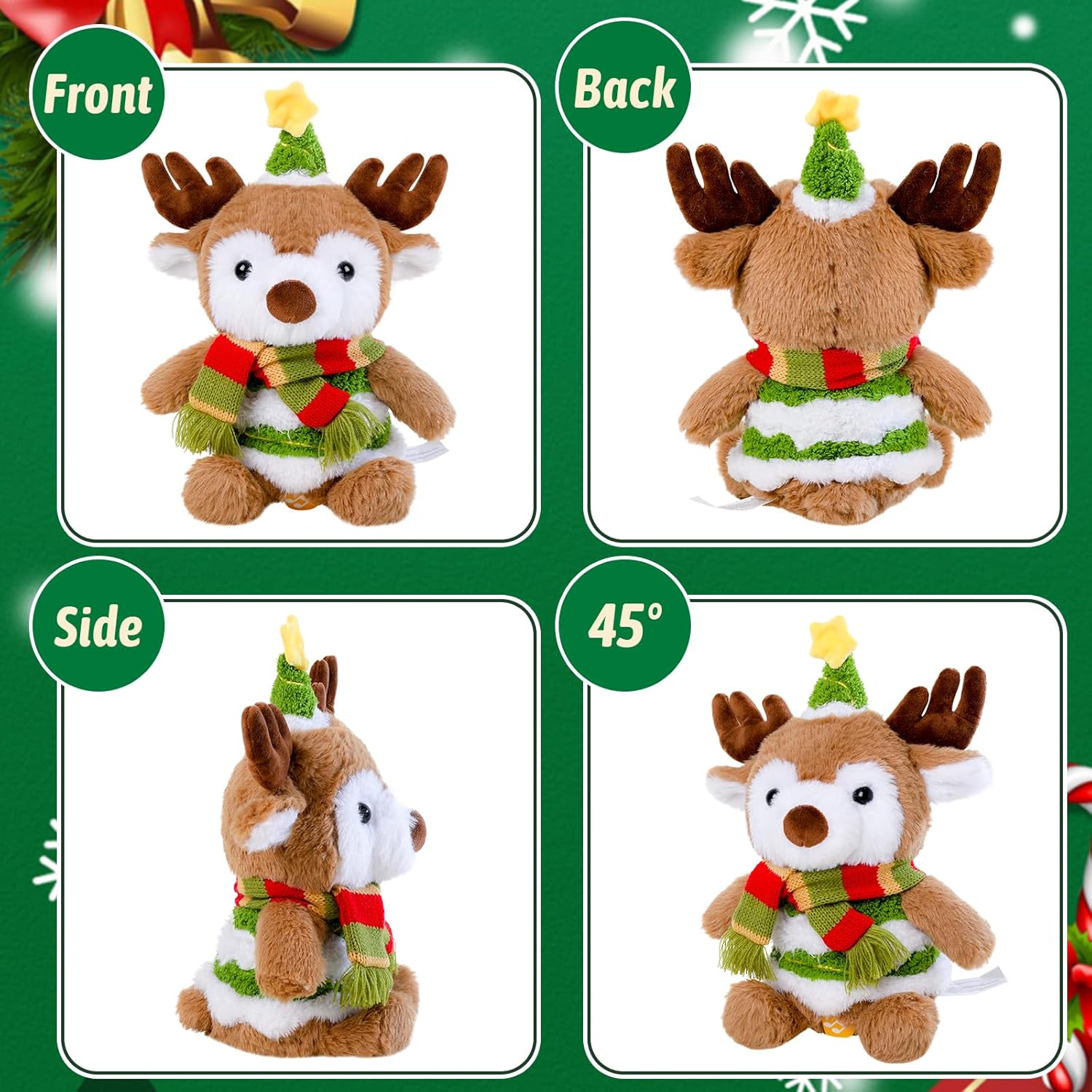 seosto peluche reno de navidad, reno peluche navidad 26 cm juguete musical que canta y baila parlante de imitación regalo para niños y niñas seosto peluche reno de navidad, reno peluche navidad 26 cm juguete musical que canta y baila parlante de imitación regalo para niños y niñas