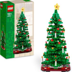 lego Árbol de navidad juguete de construcción, decoración navideña para salón o dormitorio, juego imaginativo, manualidades en familia, regalo para niñas y niños de 12 años o más 40573
