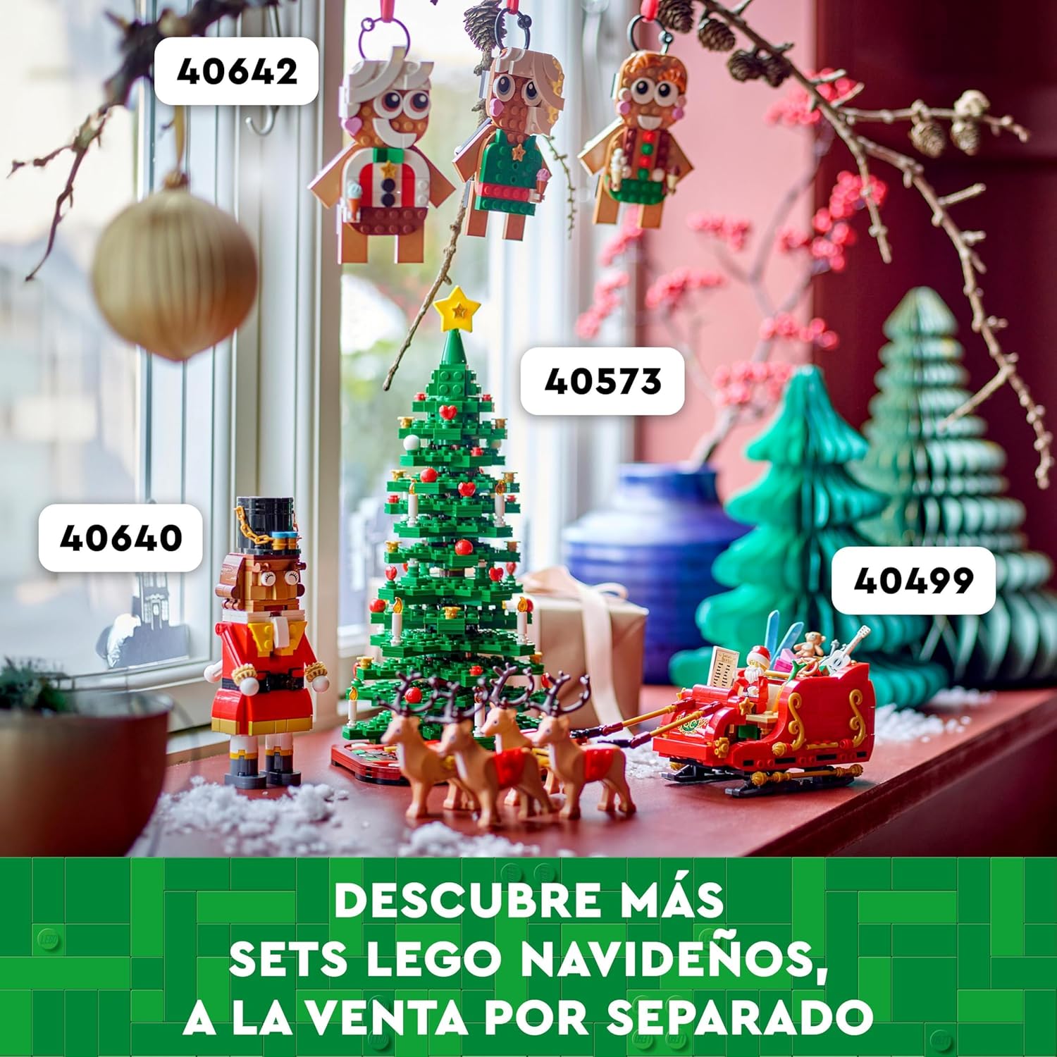 lego Árbol de navidad juguete de construcción, decoración navideña para salón o dormitorio, juego imaginativo, manualidades en familia, regalo para niñas y niños de 12 años o más 40573 lego Árbol de navidad juguete de construcción, decoración navideña para salón o dormitorio, juego imaginativo, manualidades en familia, regalo para niñas y niños de 12 años o más 40573