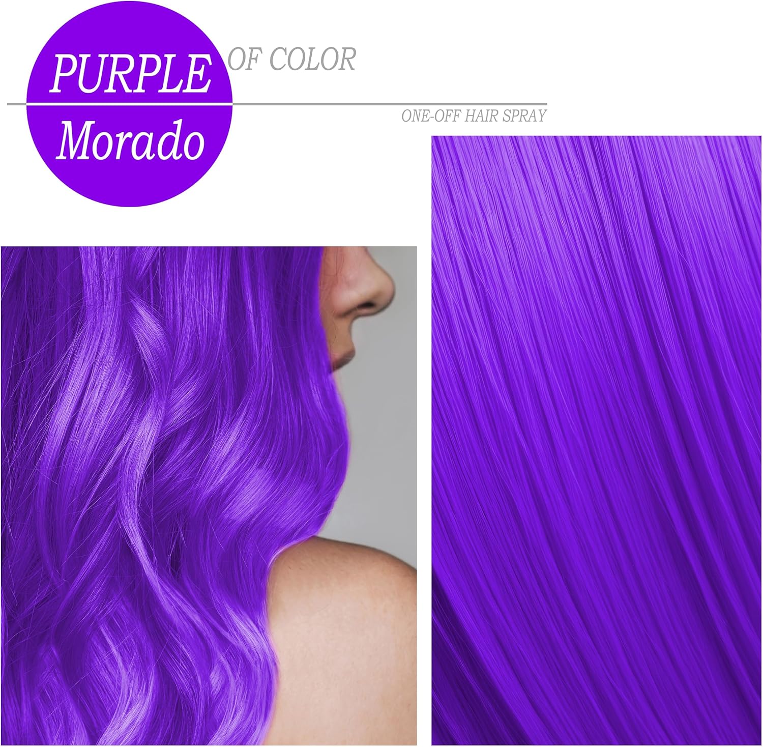 laca de pelo color morado 125ml spray colores para cabello rápida coloración, lavable laca de pelo color morado 125ml spray colores para cabello rápida coloración, lavable